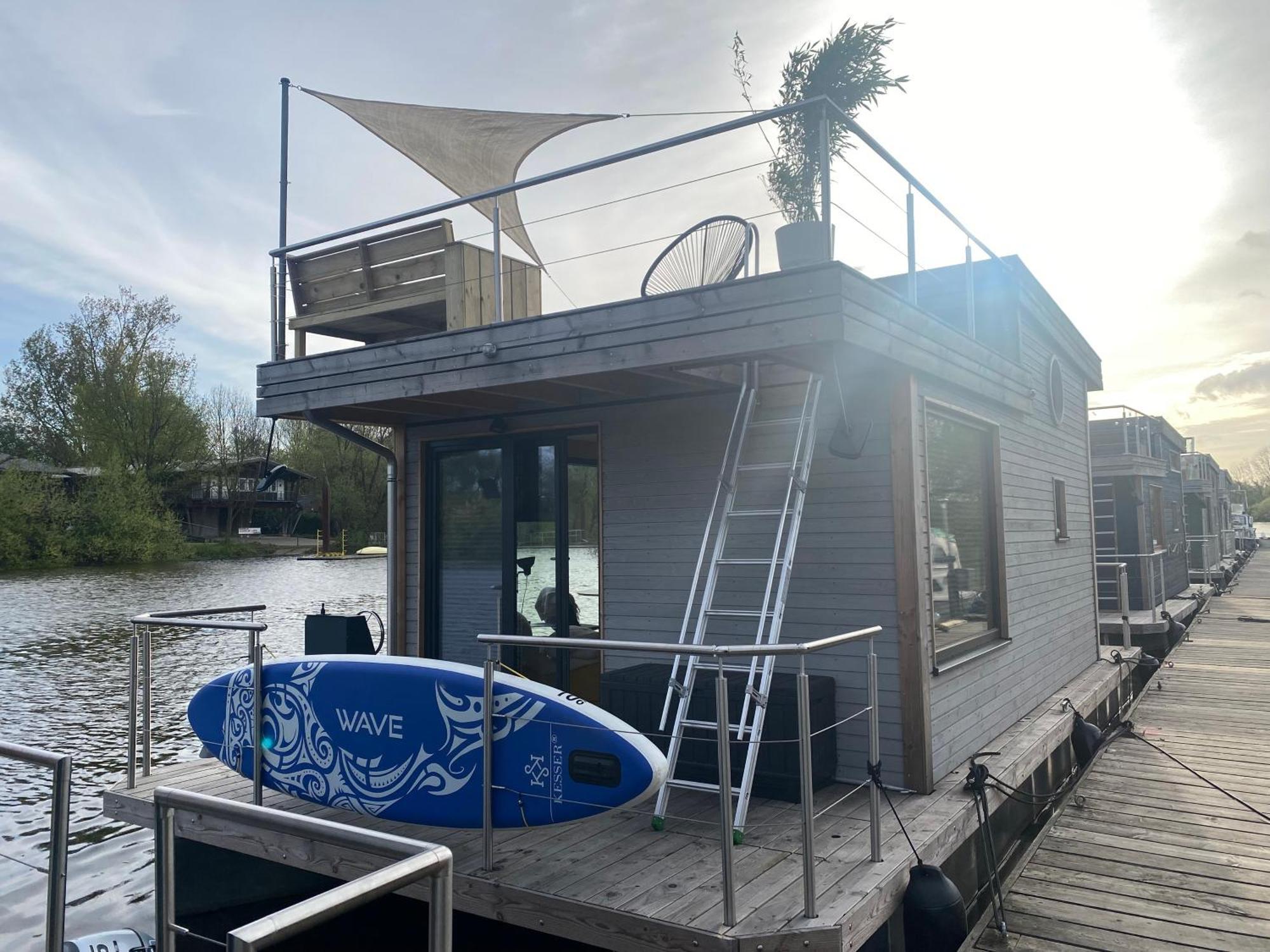 Hausboot Off Im Diamantgraben An Der Elbe Hotell Hamburg-Harburg Exteriör bild